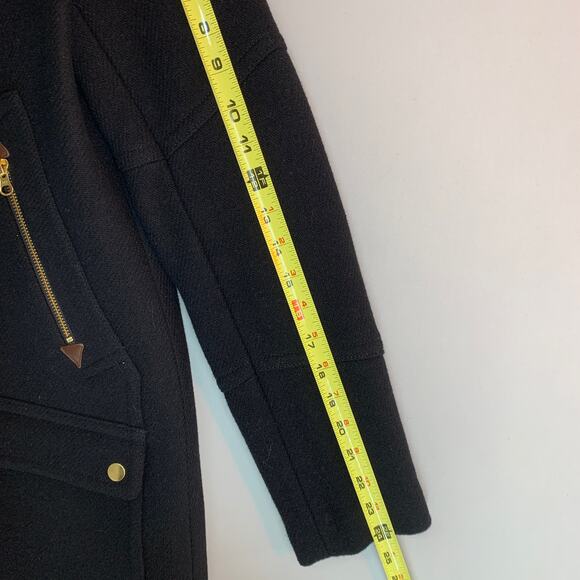 J. Crew Women Chateau Parka In Italian Stadium Cloth 2 Black Nello Gori Coat - Picture 8 of 12